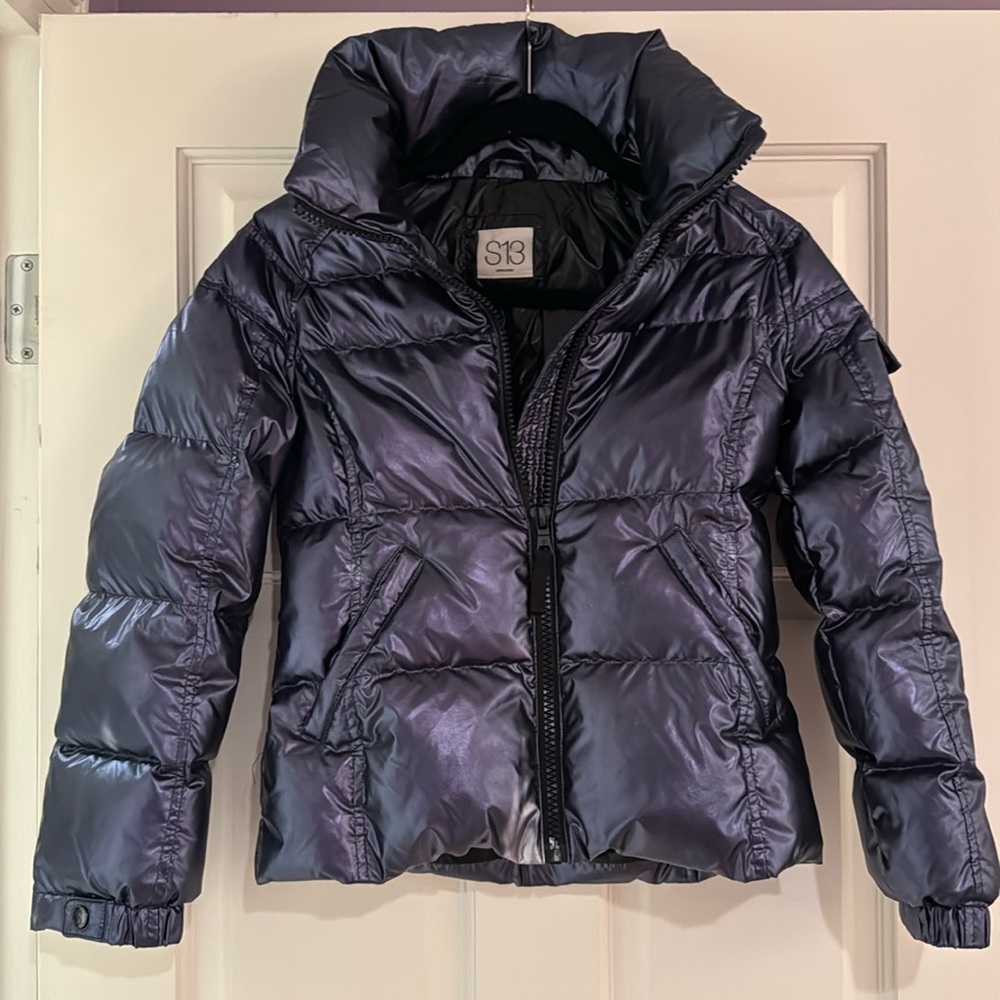 S13 Girls Metallic Down Jacket Size 12